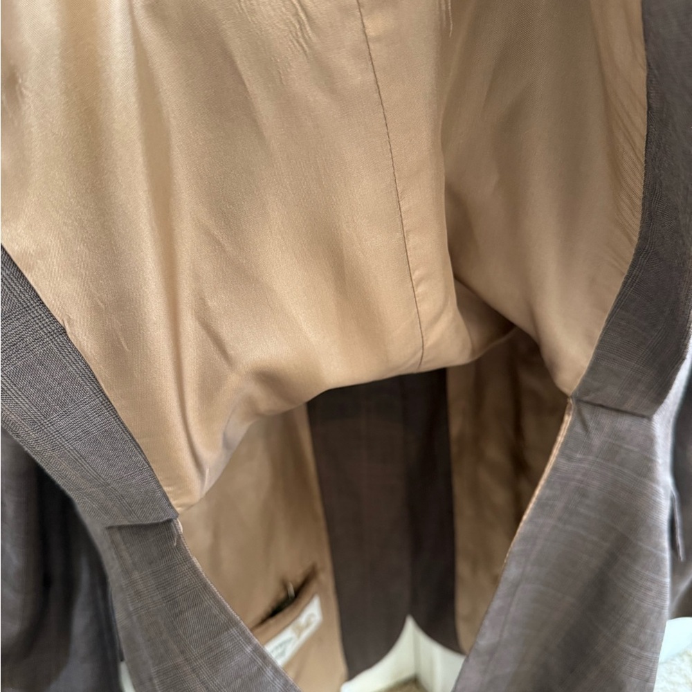 RJ Classics Prestige Equestrian Show coat ladies 12 R brown plaid shades - Picture 12 of 15